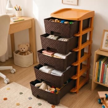 PrettyKrafts 5-Tier Plastic Storage Drawer Organizer |Best Amazon Deals