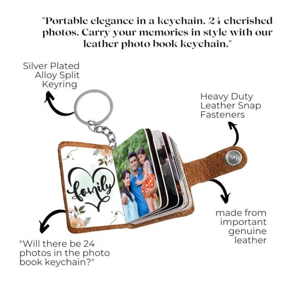 Personalized Leather Photo Keychain With 12 To 24 PhotosBest Amazon Deals