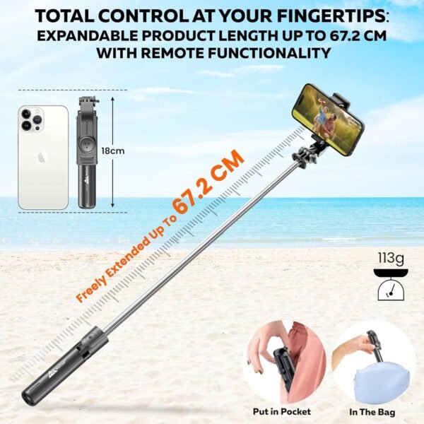 WeCool S1 Selfie Stick Tripod, 3-in-1 MultifunctionalBest Amazon Deals