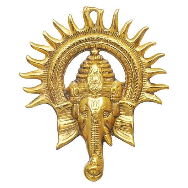 eCraftIndia Golden Metal Sun Decorative Ganesha WallBest Amazon Deals