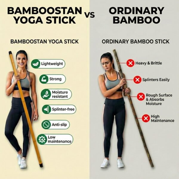 5.5ft Premium Bamboo Fitness Stick | Mobility, Stretch,Best Amazon Deals