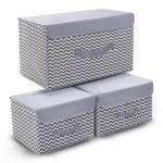 FLYNGO 3 Pcs Foldable Storage Box Organiser with Lid,Best Amazon Deals FLYNGO 3 Pcs Foldable Storage Box Organiser with Lid,Best Amazon Deals