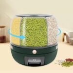 Krevia Plastic 6-Grid Round Food Dispenser | 360 RotatingBest Amazon Deals