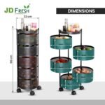 JD FRESH 360 Rotating Kitchen Trolley with Wheels | 5Best Amazon Deals