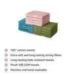 Amazon Brand – Solimo 100% Cotton 12 Piece Towel Set, 500Best Amazon Deals