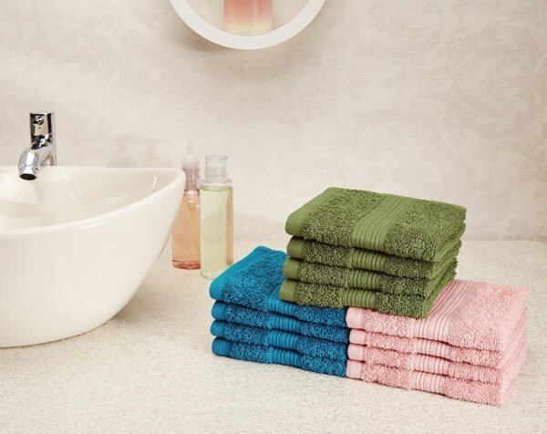 Amazon Brand – Solimo 100% Cotton 12 Piece Towel Set, 500Best Amazon Deals