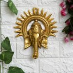 eCraftIndia Golden Metal Sun Decorative Ganesha WallBest Amazon Deals