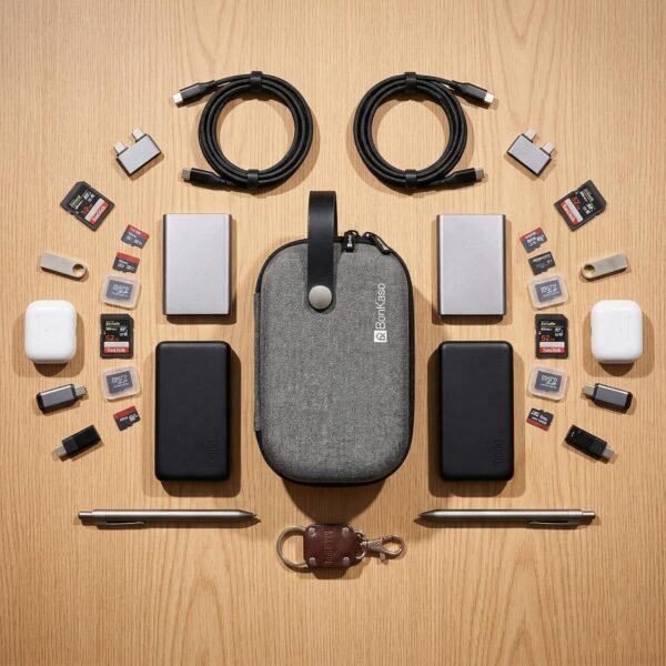 BonKaso Tech Organizer Pouch Hard Shell  TravelBest Amazon Deals