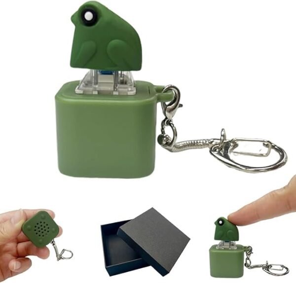Frog Croaking Fidget Toy Rechargeable Keychain with LEDBest Amazon Deals