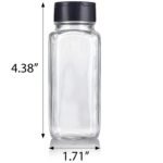 Vasukie Salt & Pepper Square Glass Spice Jar with BlackBest Amazon Deals