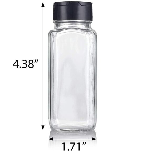 Vasukie Salt & Pepper Square Glass Spice Jar with BlackBest Amazon Deals