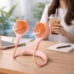 One94Store Rechargeable Neck Fan (Pink) | 1200mAhBest Amazon Deals
