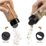 Vasukie Salt & Pepper Square Glass Spice Jar with BlackBest Amazon Deals