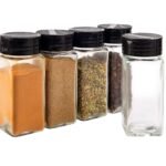 Vasukie Salt & Pepper Square Glass Spice Jar with BlackBest Amazon Deals
