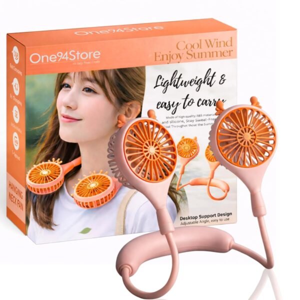 One94Store Rechargeable Neck Fan (Pink) | 1200mAhBest Amazon Deals One94Store Rechargeable Neck Fan (Pink) | 1200mAhBest Amazon Deals