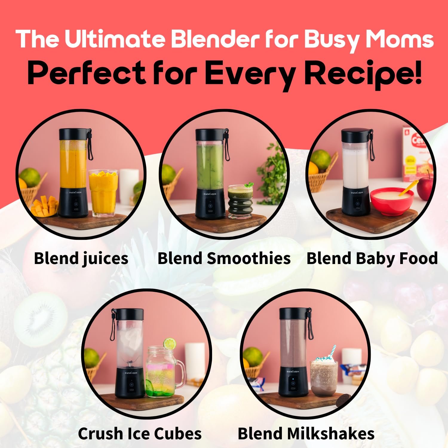 InstaCuppa Portable Blender for Smoothie and Juices, MilkBest Amazon Deals