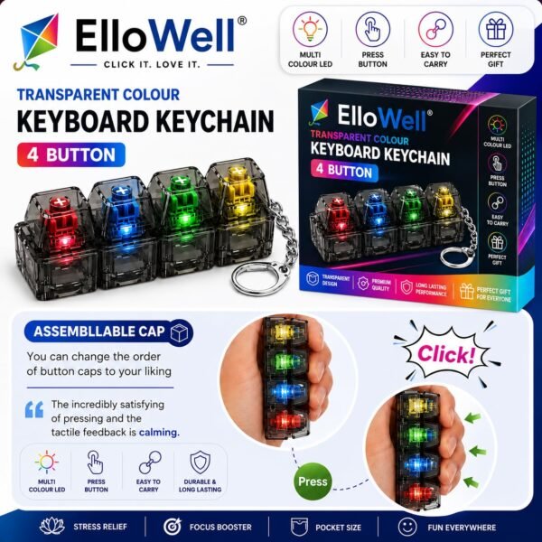 Transparent Mechanical Switch Fidget Keychain for StressBest Amazon Deals